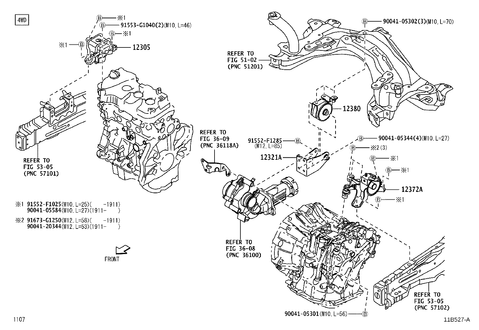 12306-B2140 INSULATOR, ENGINE MOUNTING, LH(FOR TRANSVERSE ENGINE) product image