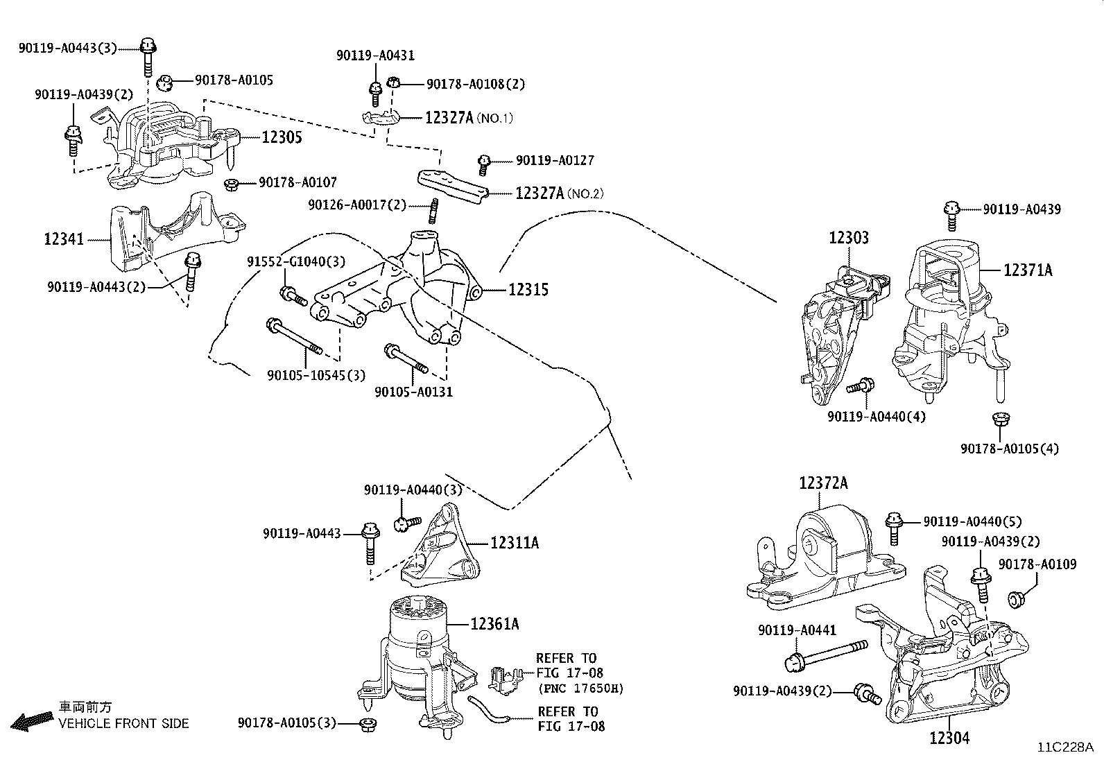 12305-F0010 INSULATOR SUB-ASSY, ENGINE MOUNTING, RH product image