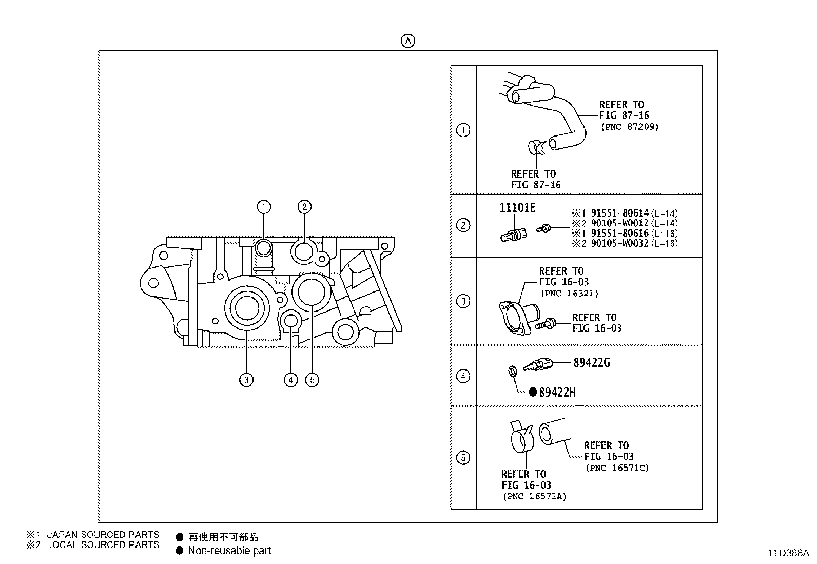 90430-12221 GASKET, WATER TEMPERATURE SENSOR product image