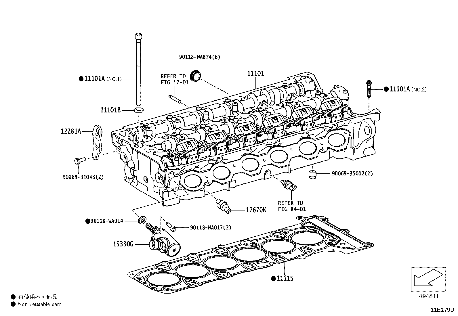 11107-WAA04 HEAD SUB-ASSY, CYLINDER product image