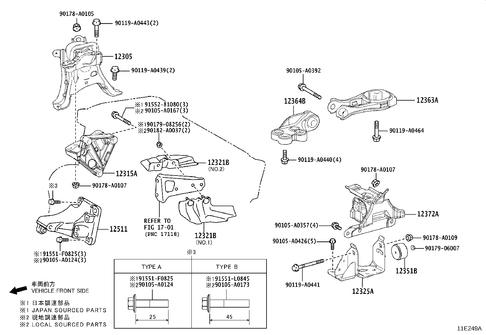 12318-F2010 STAY, ENGINE MOUNTING, LH product image