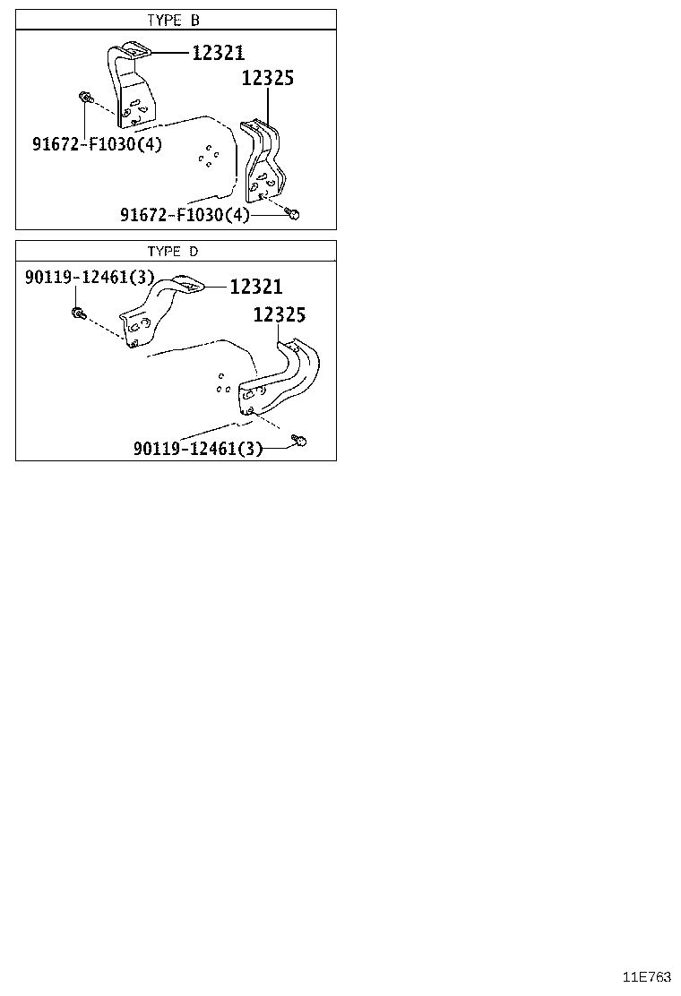 12303-78080 BRACKET SUB-ASSY, ENGINE MOUNTING, REAR product image