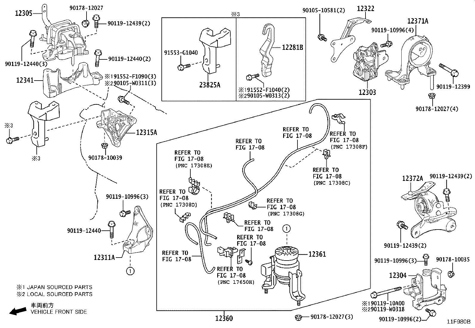 12306-25030 INSULATOR, ENGINE MOUNTING, LH(FOR TRANSVERSE ENGINE) product image