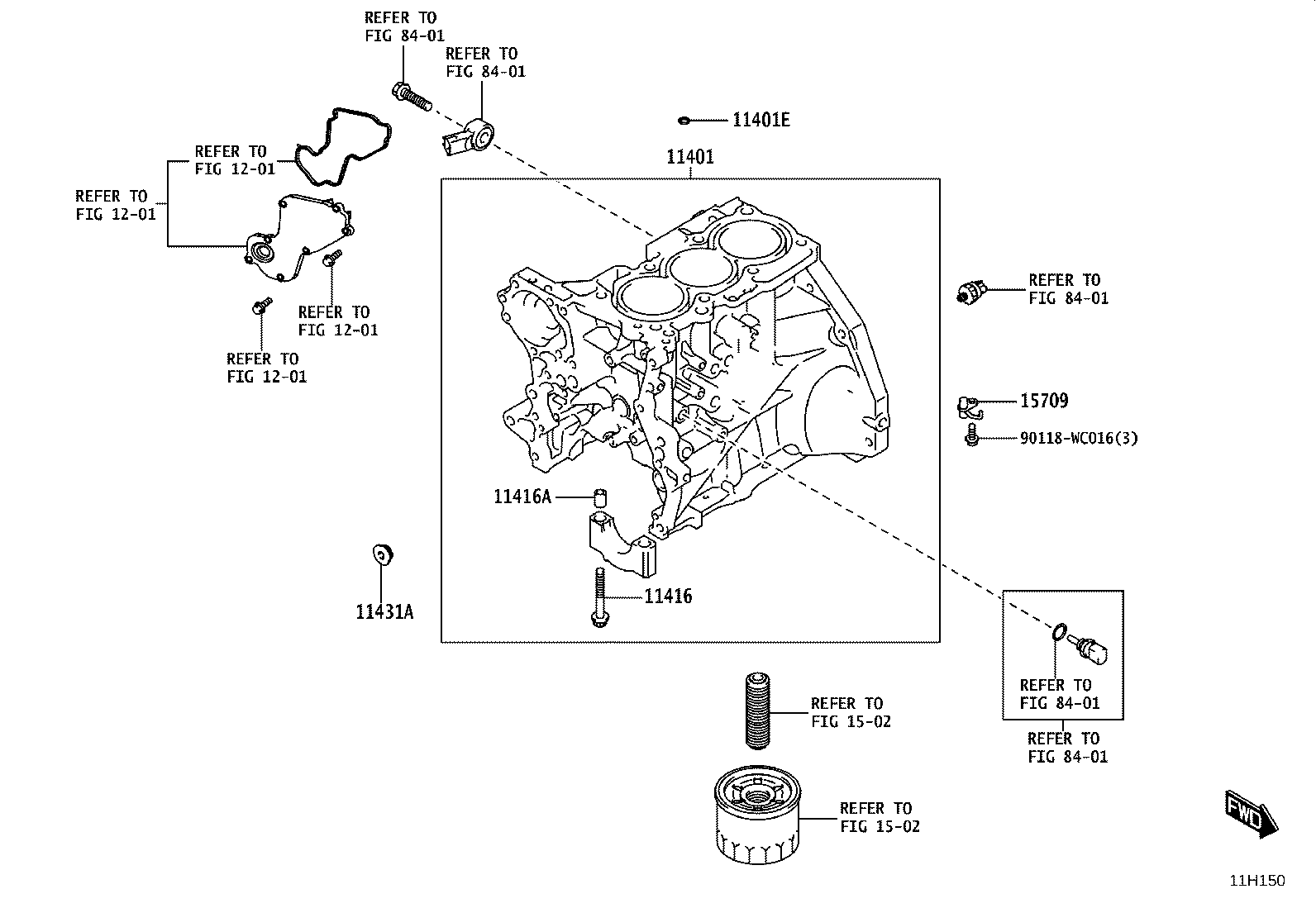 11410-WC008 BLOCK SUB-ASSY, CYLINDER product image