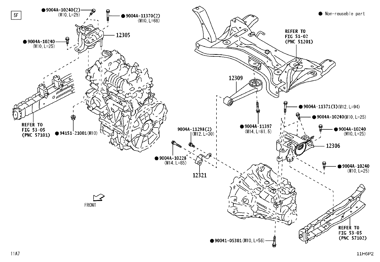 12306-BZ320 INSULATOR SUB-ASSY, ENGINE MOUNTING, LH product image