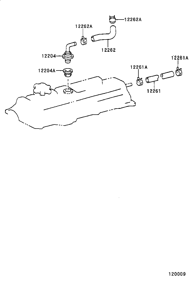 12260-03020 HOSE, VENTILATION product image
