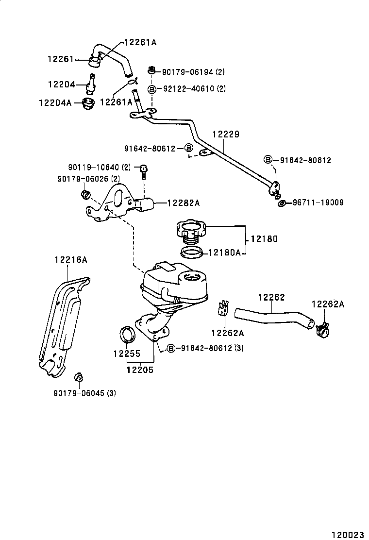 12204-75010 VALVE SUB-ASSY, VENTILATION product image