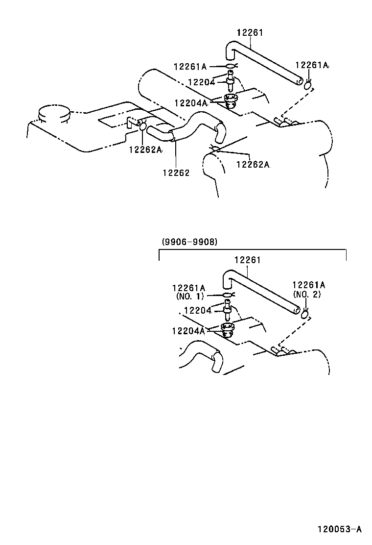 12203-54020 PIPE SUB-ASSY, VENTILATION product image