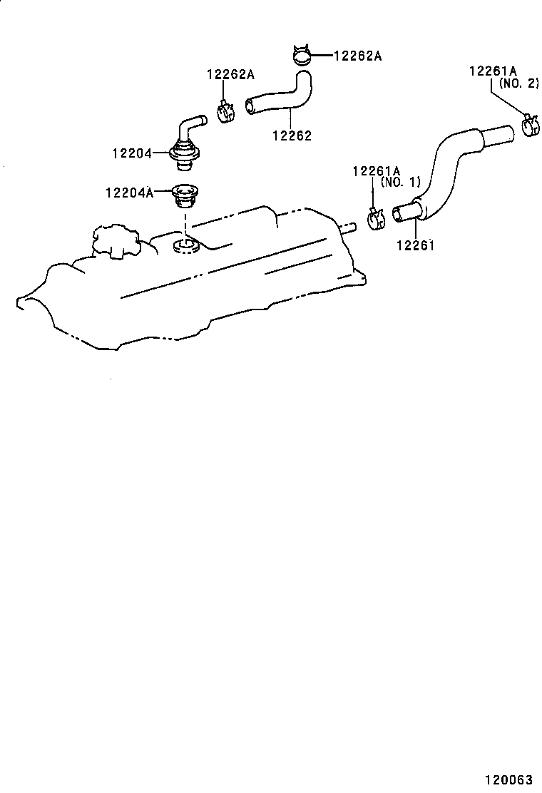 12260-03030 HOSE, VENTILATION product image