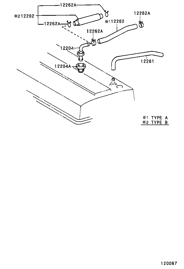 12204-11060 VALVE SUB-ASSY, VENTILATION product image