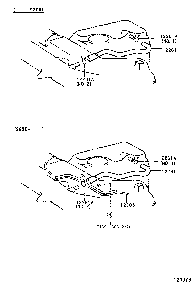 12203-54020 PIPE SUB-ASSY, VENTILATION product image