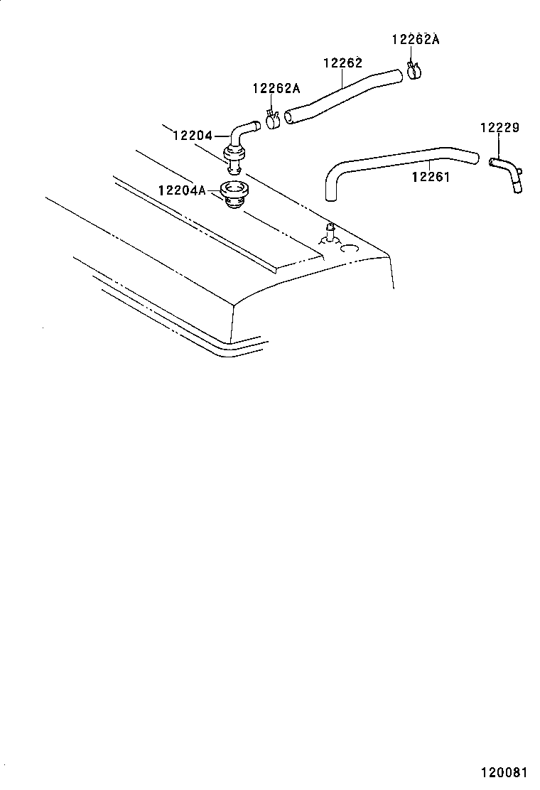 12204-22050 VALVE SUB-ASSY, VENTILATION product image