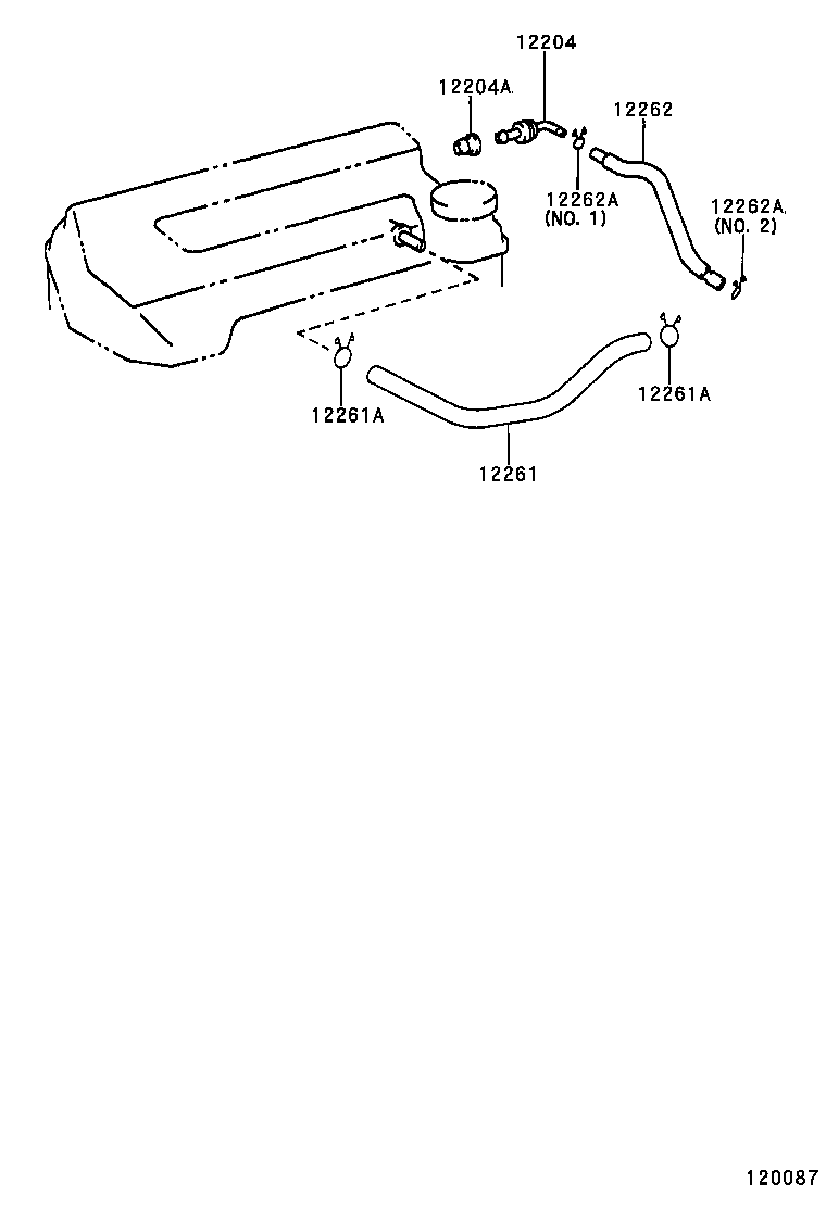12262-22010 HOSE, VENTILATION, NO.2 product image