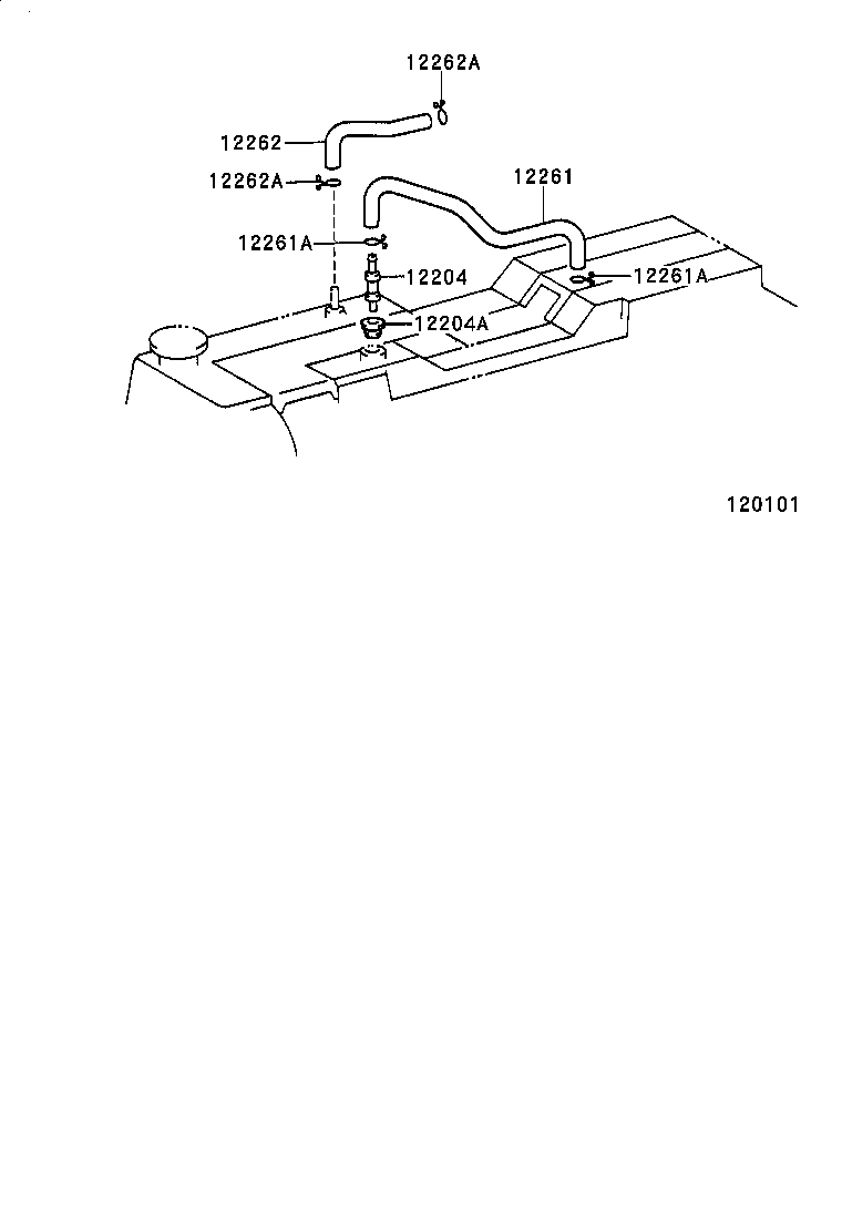 12262-66010 HOSE, VENTILATION, NO.2 product image
