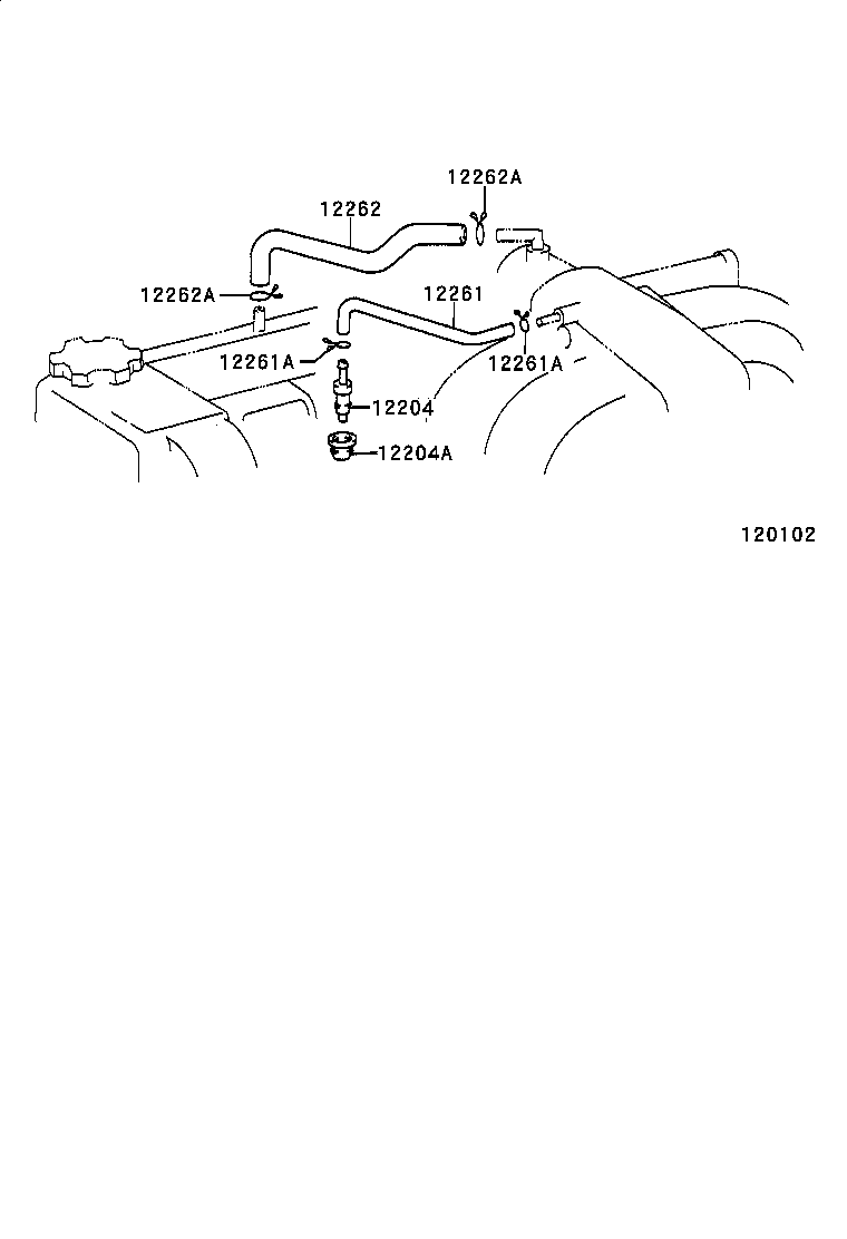 12262-66010 HOSE, VENTILATION, NO.2 product image