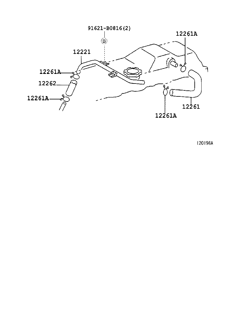 12261-75100 HOSE, VENTILATION product image