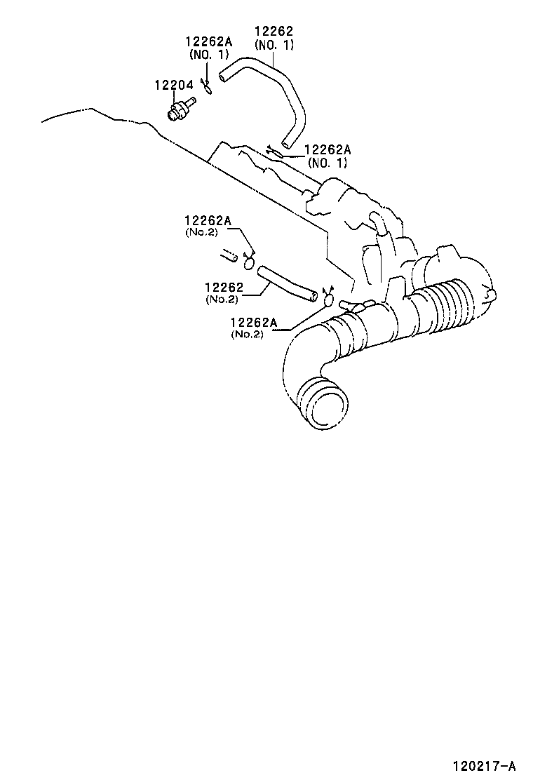 12262-22010 HOSE, VENTILATION, NO.2 product image