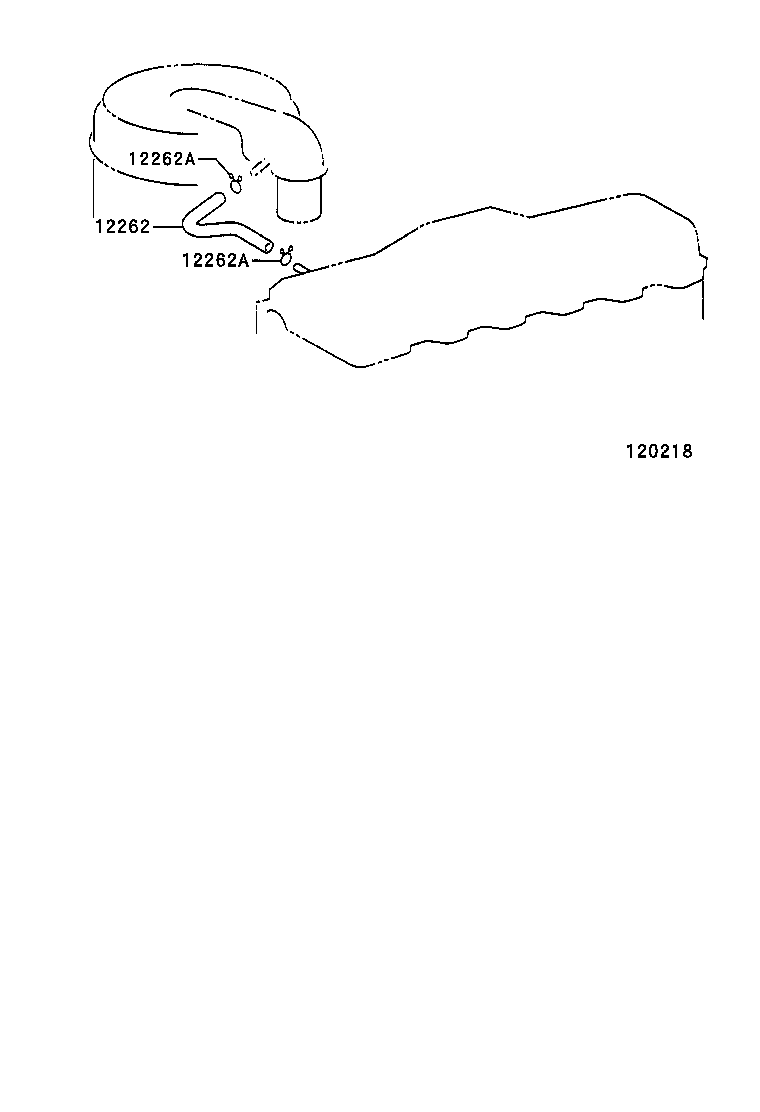 12262-66010 HOSE, VENTILATION, NO.2 product image