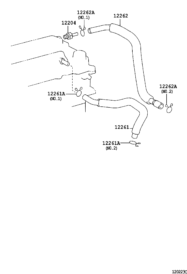 12262-88602 HOSE, VENTILATION, NO.2 product image