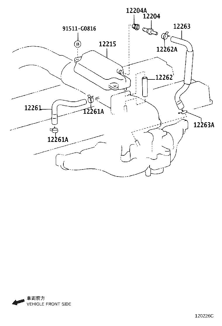 12263-70051 HOSE, VENTILATION, NO.3 product image