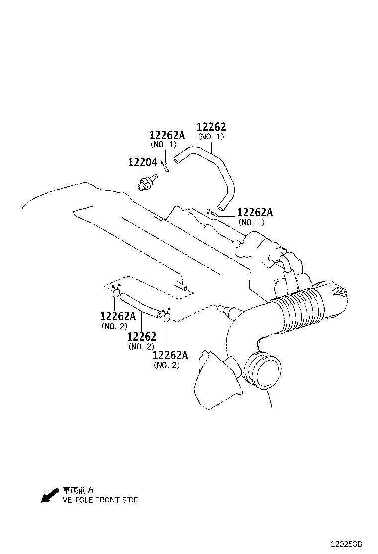 12204-88581 VALVE SUB-ASSY, VENTILATION product image
