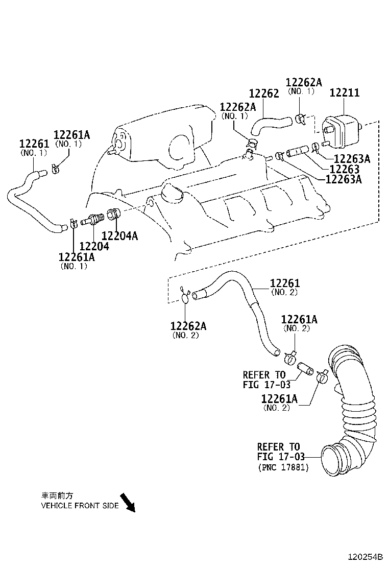 12204-88581 VALVE SUB-ASSY, VENTILATION product image