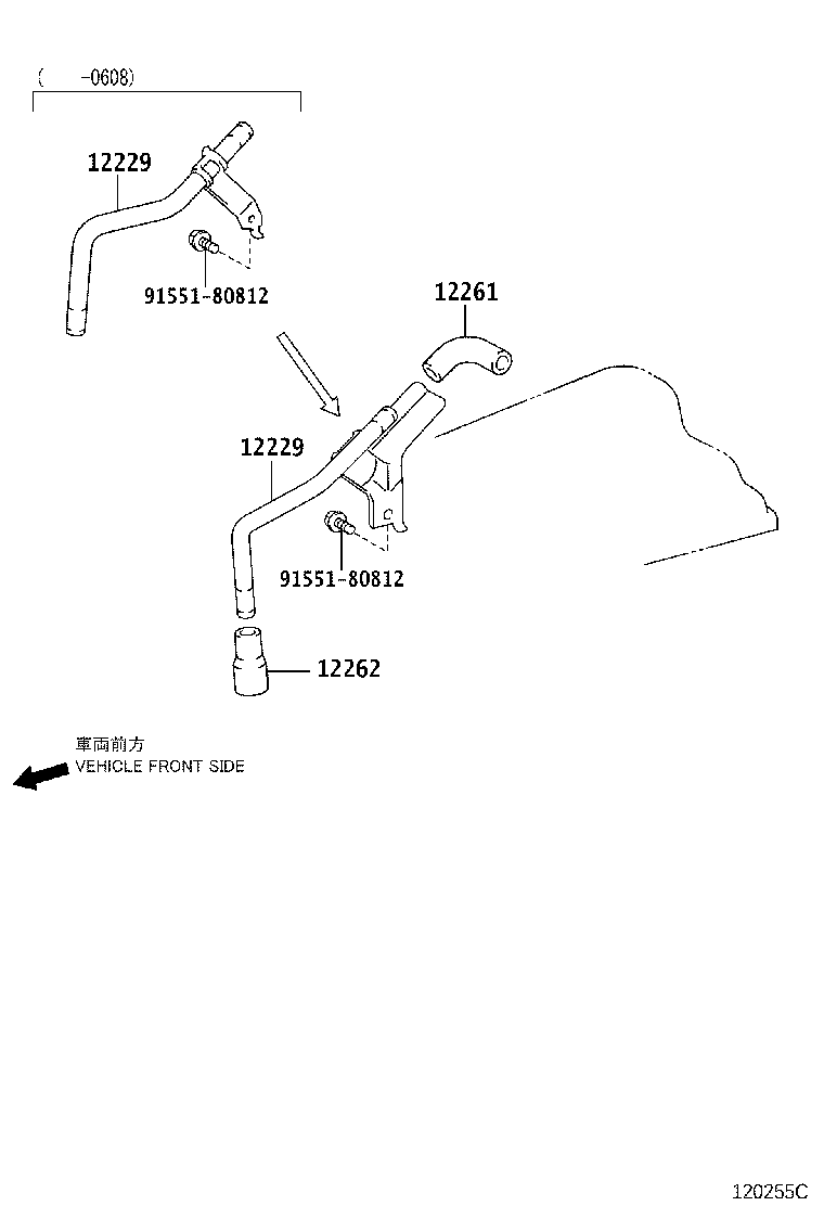 12262-31030 HOSE, VENTILATION, NO.2 product image