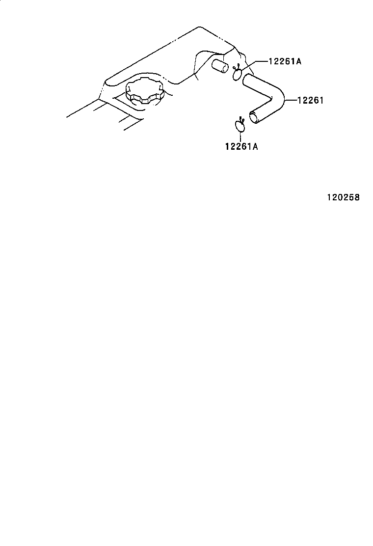 12229-75010 PIPE SUB-ASSY, VENTILATION product image