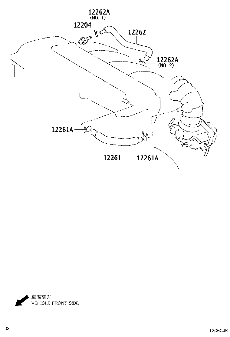 12204-28050 VALVE SUB-ASSY, VENTILATION product image