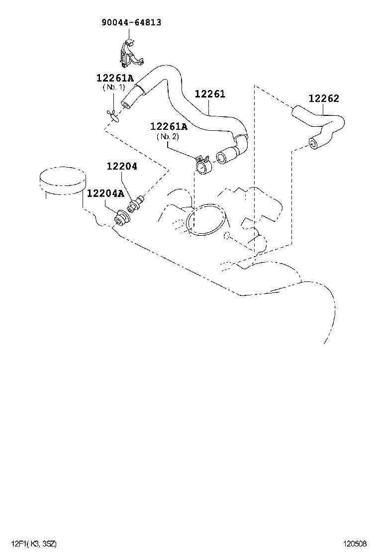 12261-BZ140 HOSE, VENTILATION product image