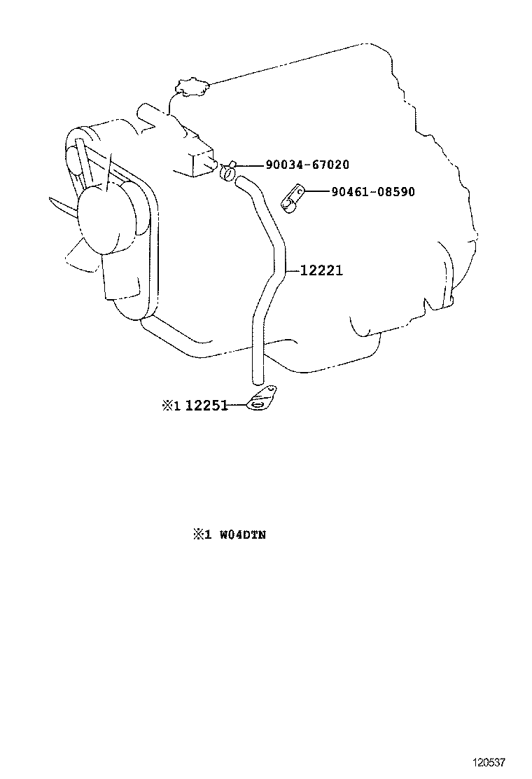 90034-67029 CLIP OR CLAMP(FOR VENTILATION HOSE) product image