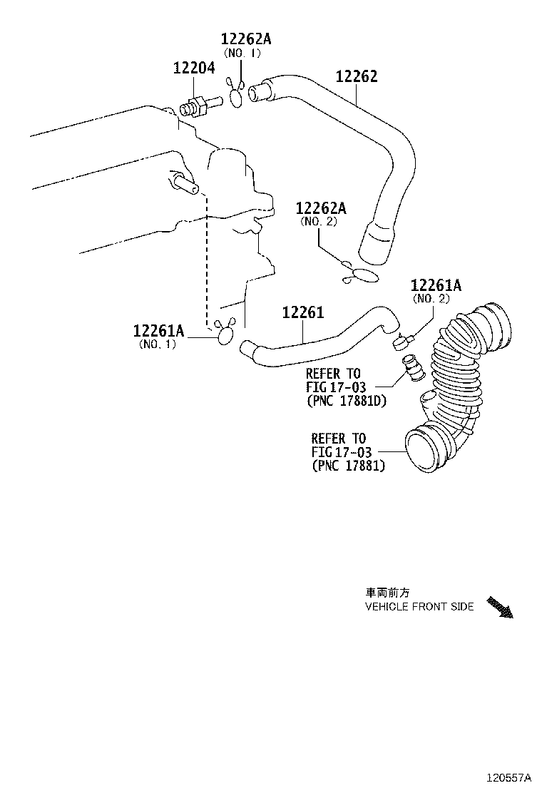 12211-0T030 CASE, VENTILATION, NO.1 product image