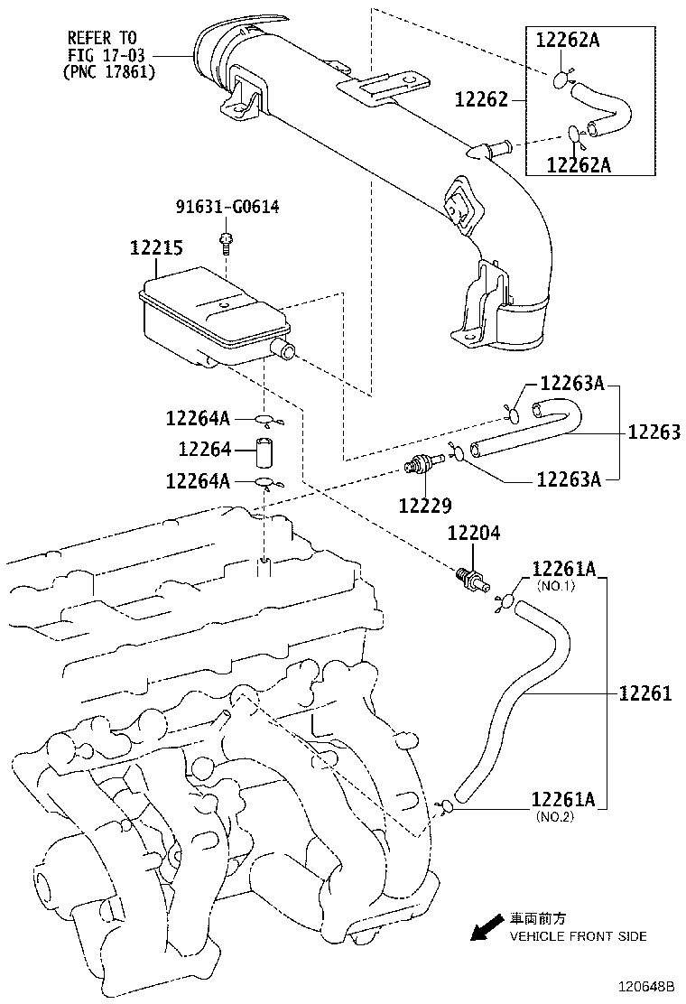 12262-73050 HOSE, VENTILATION, NO.2 product image