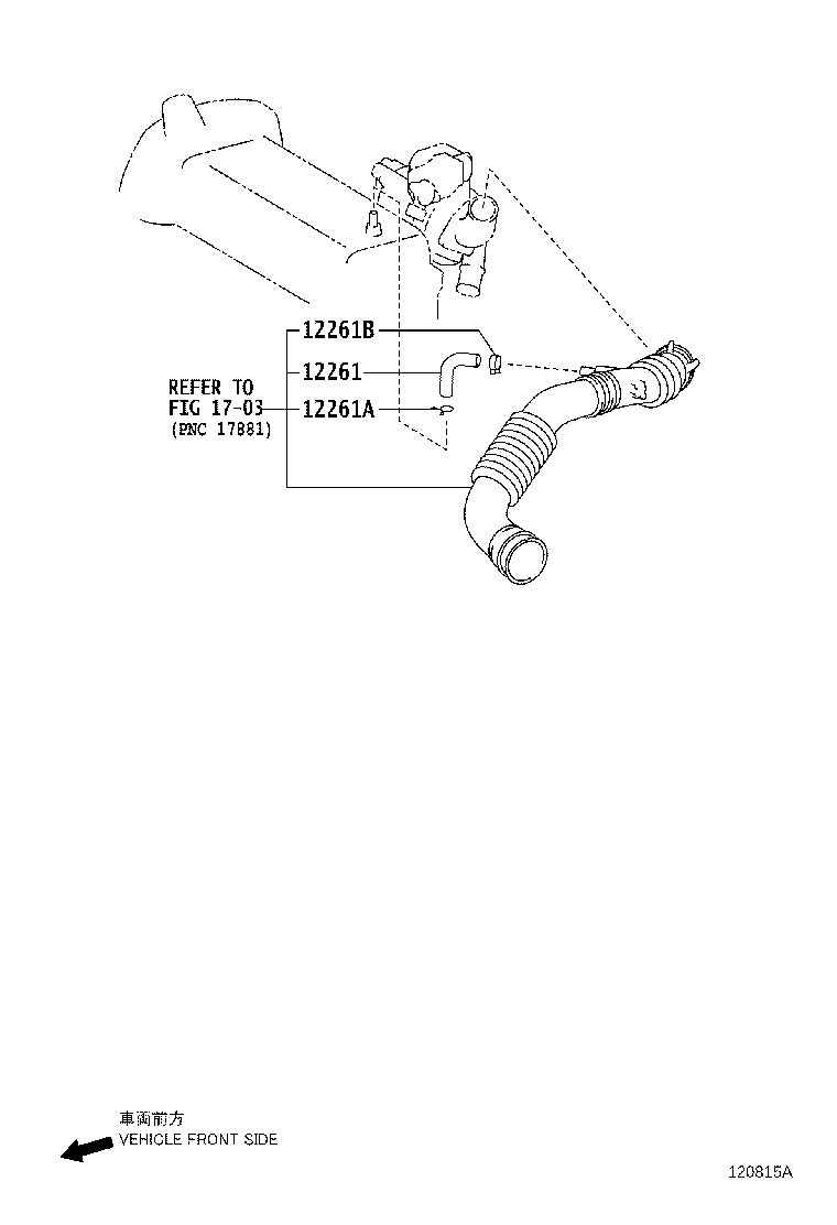 12261-21101 HOSE, VENTILATION product image