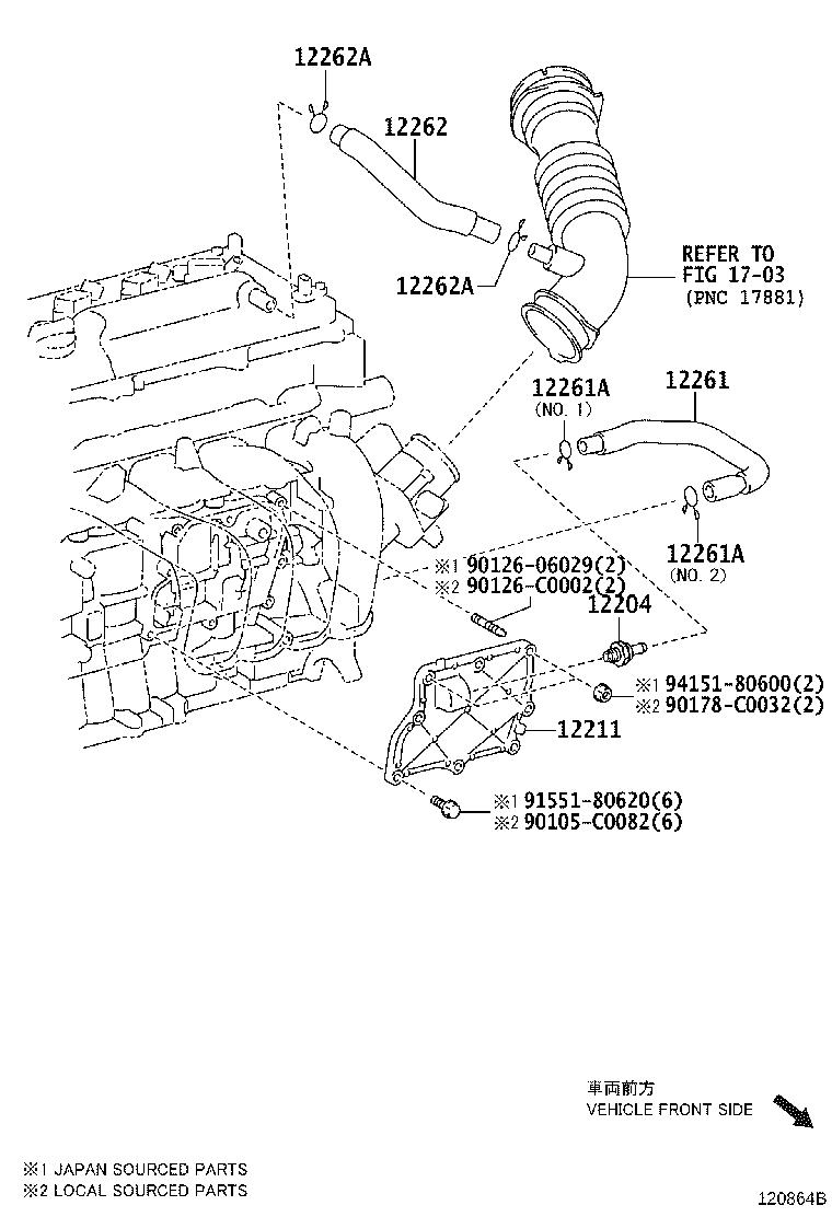 12211-0T030 CASE, VENTILATION, NO.1 product image