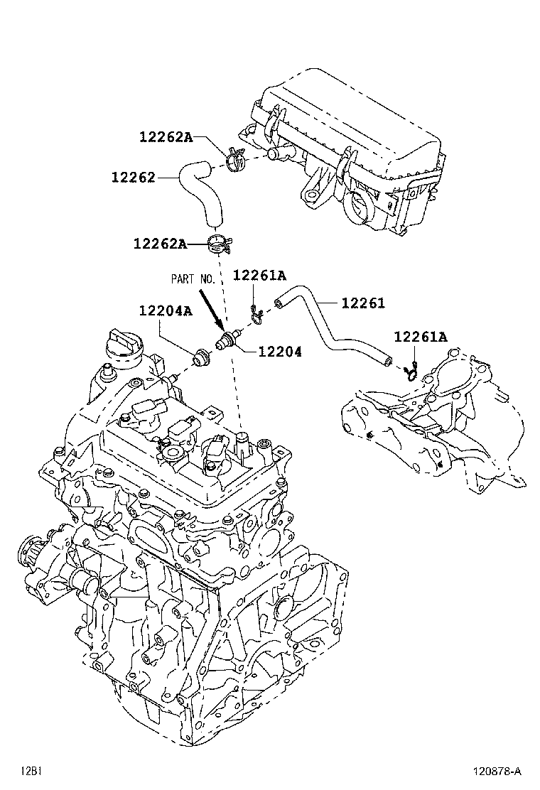 12204-BZ010 VALVE SUB-ASSY, VENTILATION product image