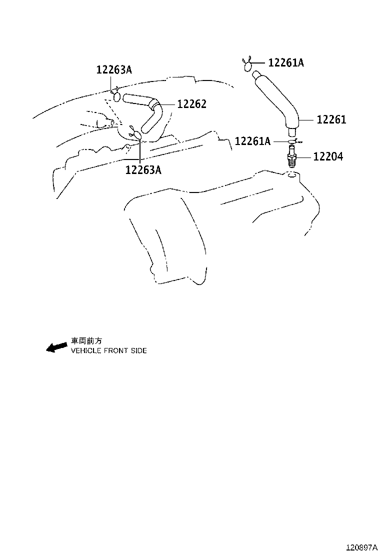 12204-36040 VALVE SUB-ASSY, VENTILATION product image