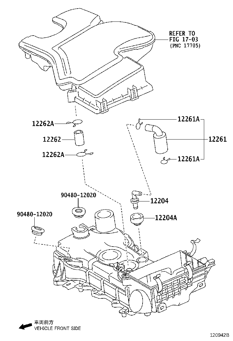 12233-YV010 CONNECTOR, VENTILATION NO.1 product image