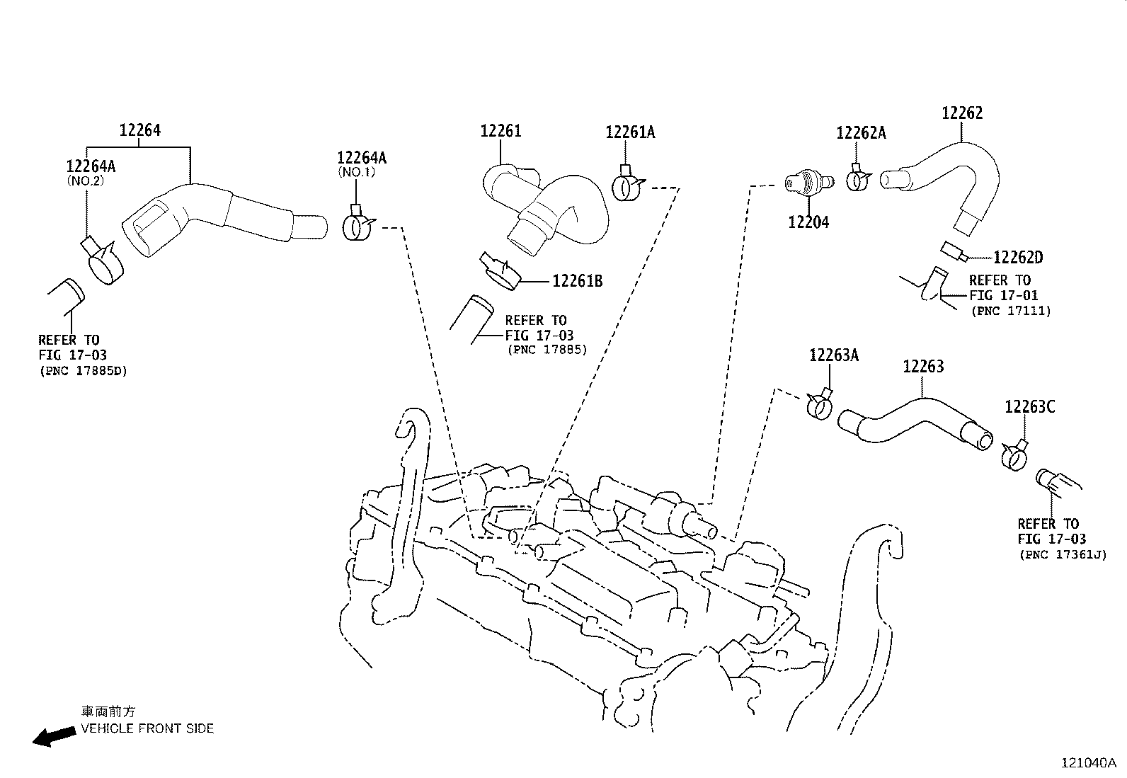 12204-36080 VALVE SUB-ASSY, VENTILATION product image