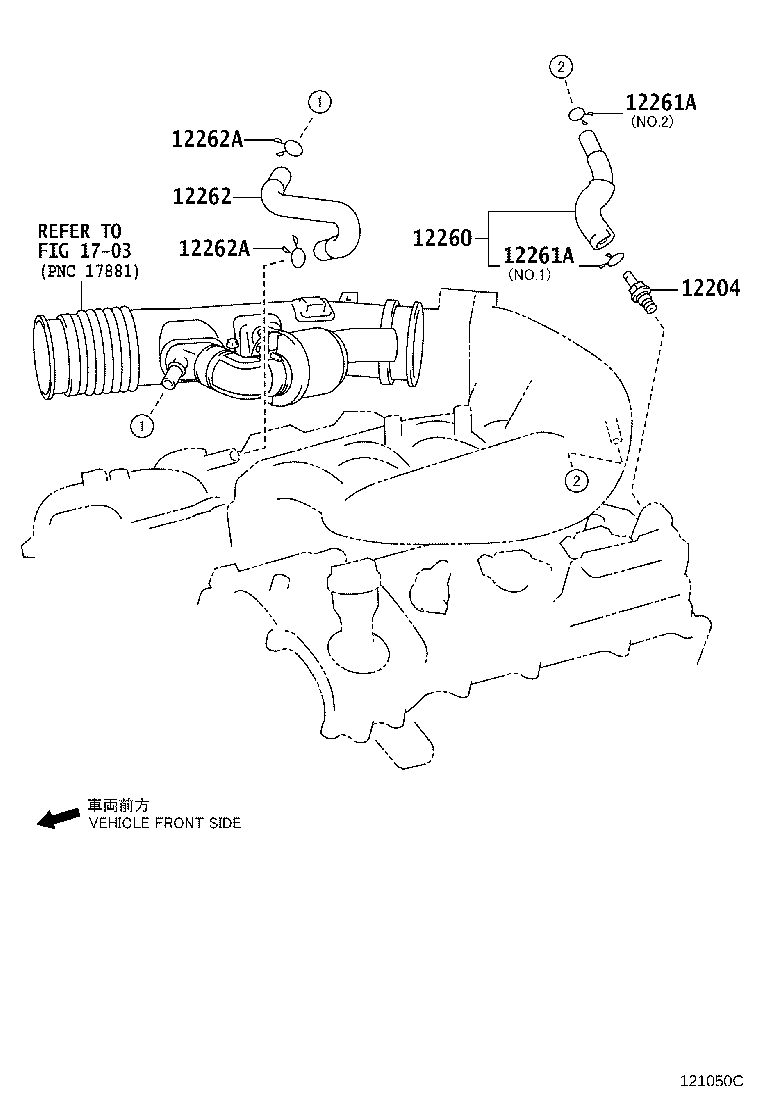 12260-31090 HOSE ASSY, VENTILATION product image