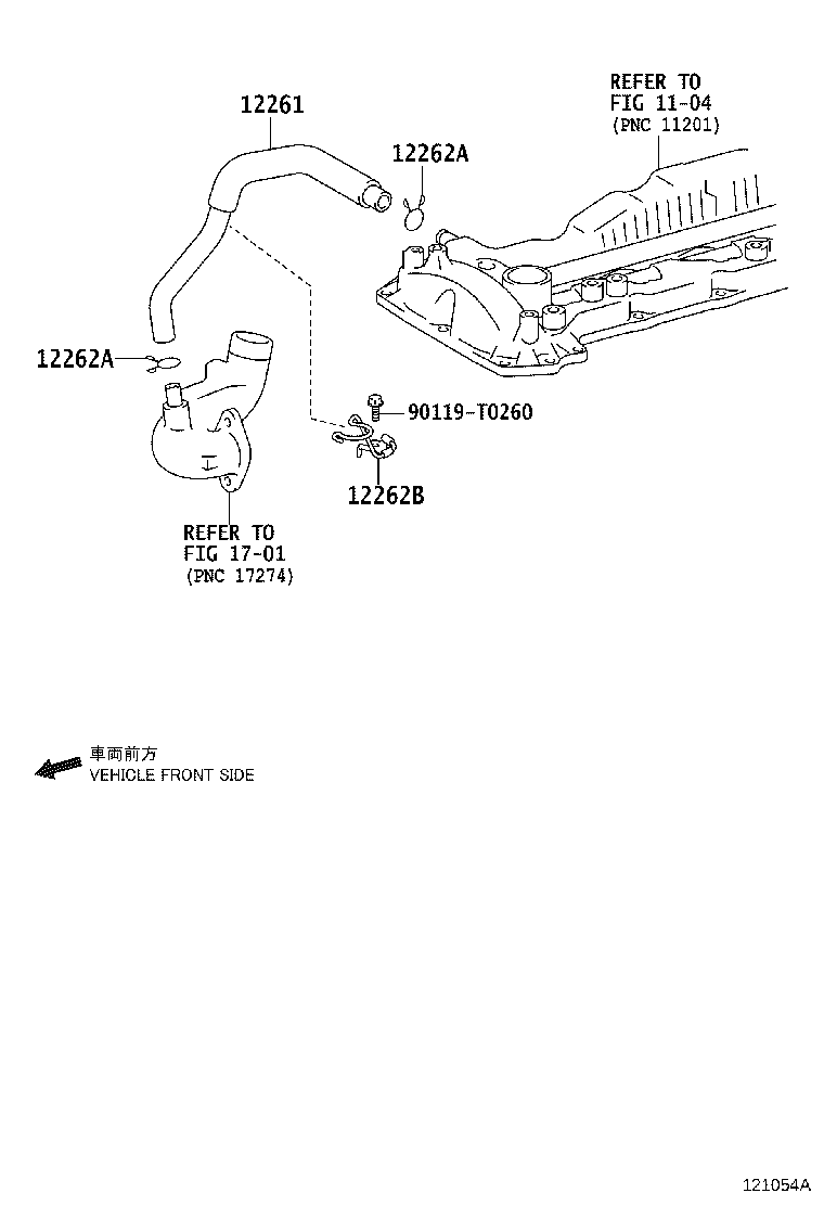 12261-0E010 HOSE, VENTILATION product image