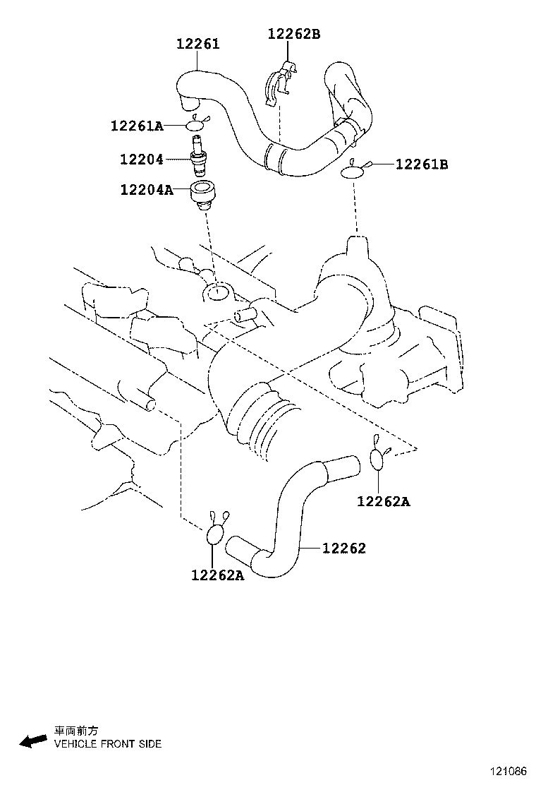 12251-0Y020 CLAMP, VENTILATION TUBE product image