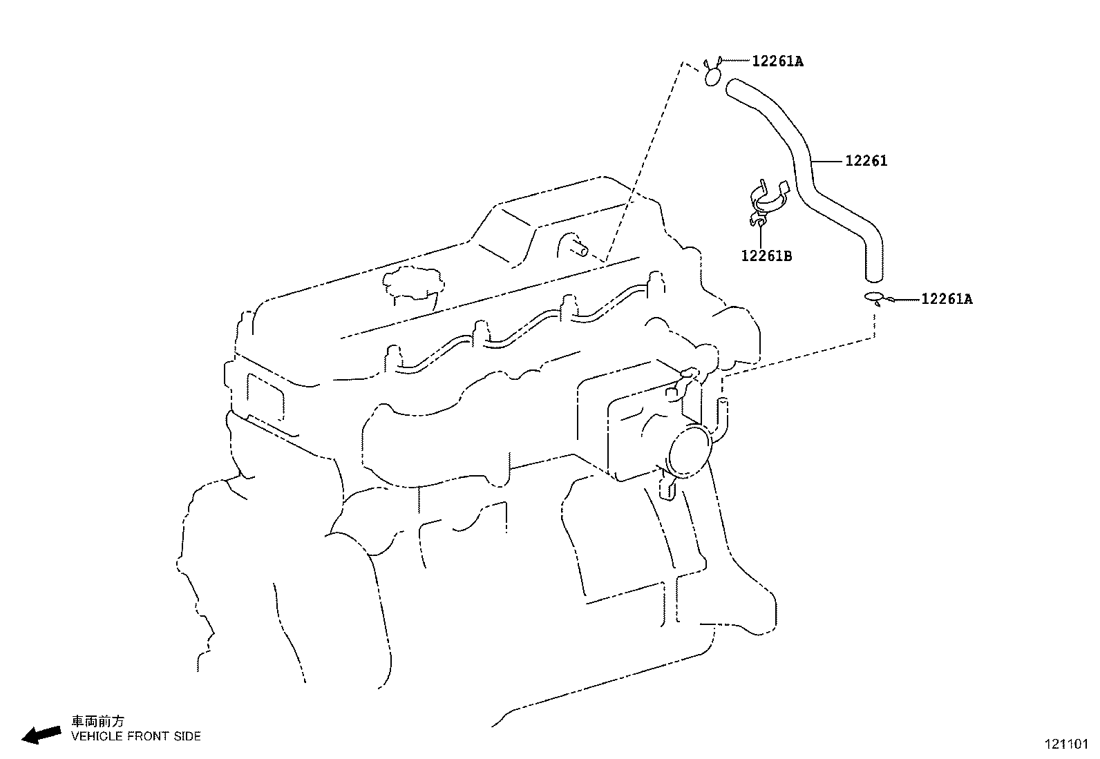 12261-78660 HOSE, VENTILATION, NO.4 product image