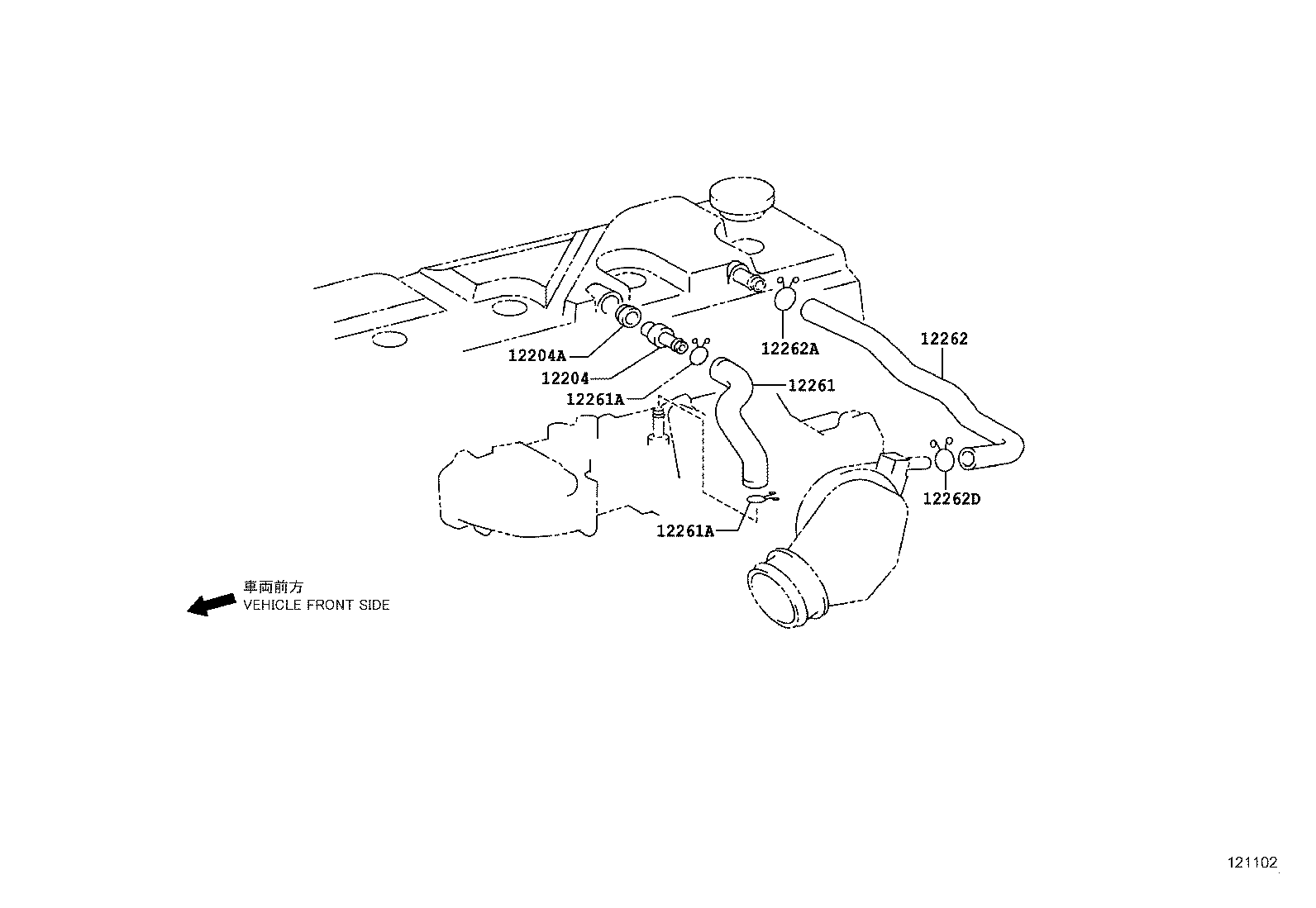 12261-78660 HOSE, VENTILATION, NO.4 product image
