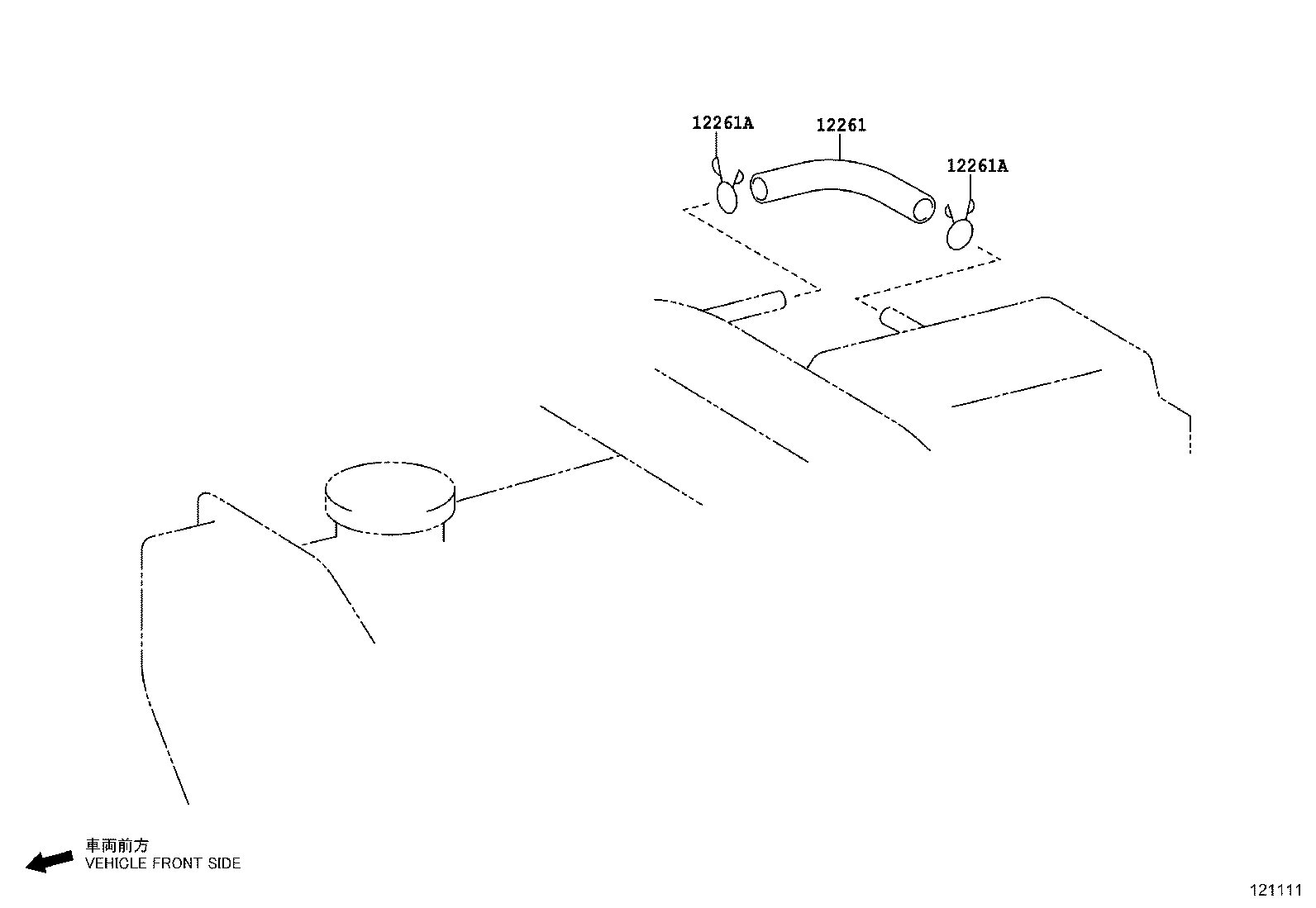 12261-78660 HOSE, VENTILATION, NO.4 product image