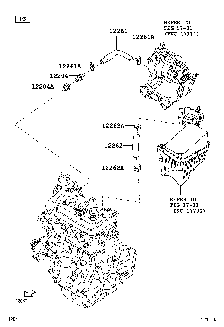 12204-BZ010 VALVE SUB-ASSY, VENTILATION product image