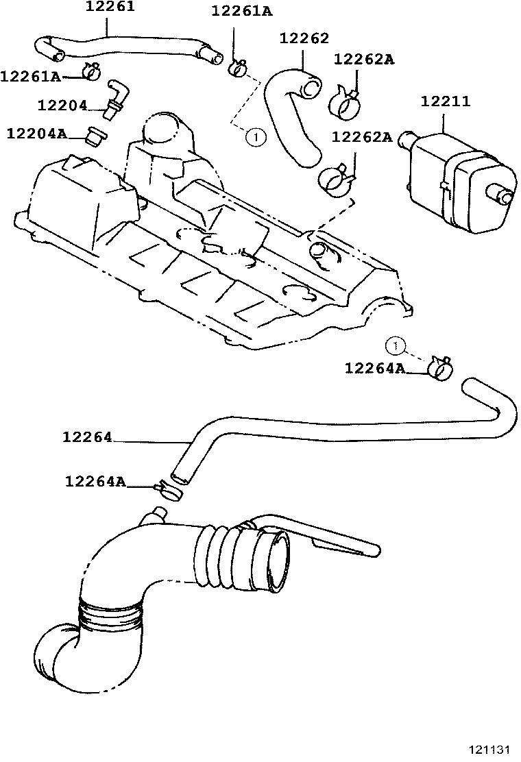 12221-88560 TUBE, VENTILATION NO.1 product image