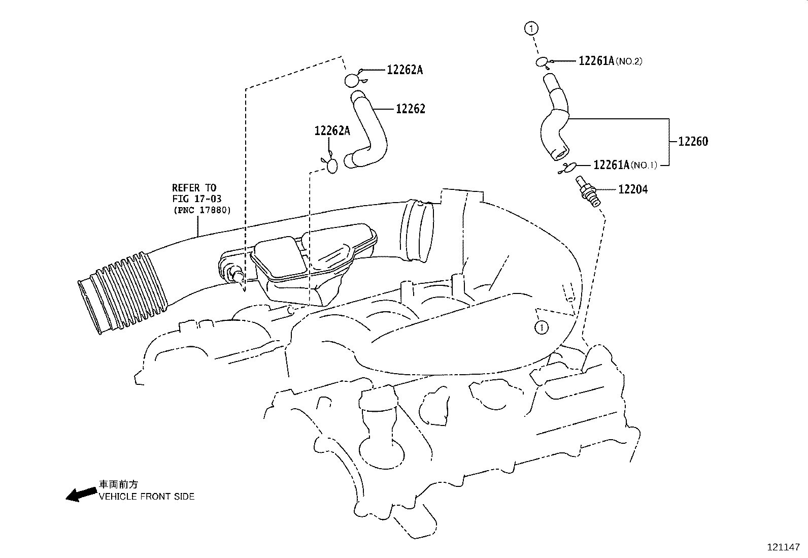 12204-70030 VALVE SUB-ASSY, VENTILATION product image