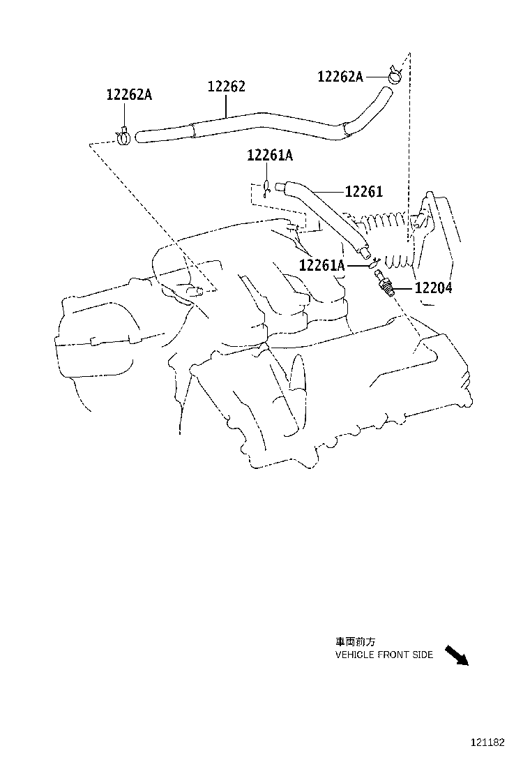 12261-28160 HOSE, VENTILATION product image