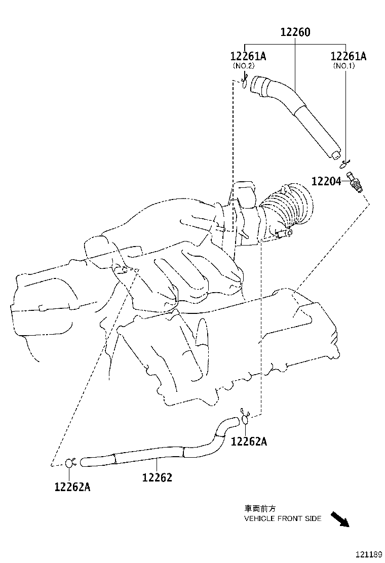 12262-31140 HOSE, VENTILATION, NO.2 product image